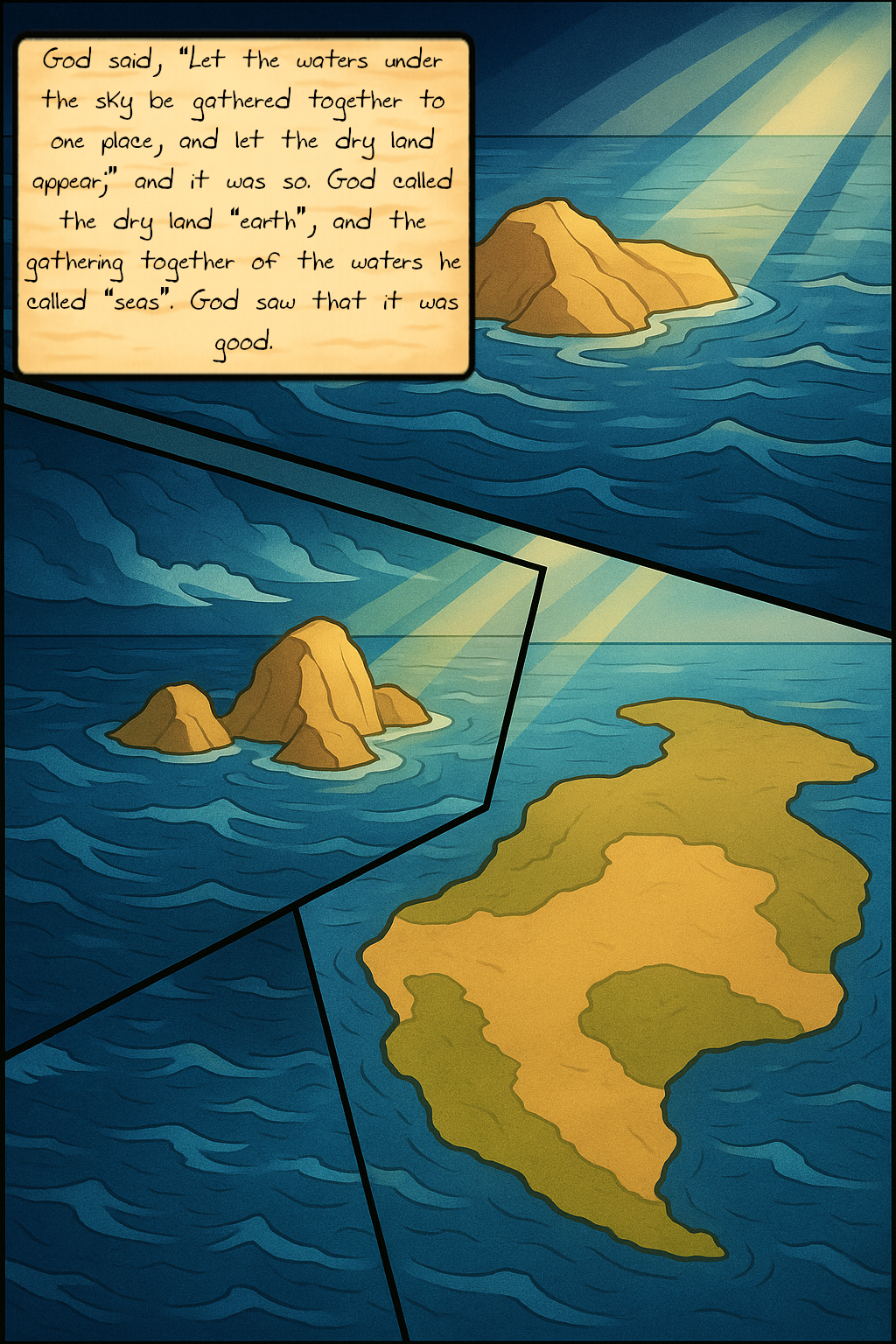GENESIS CHATPER 1 VERSES 1 - 2 WEB COMIC