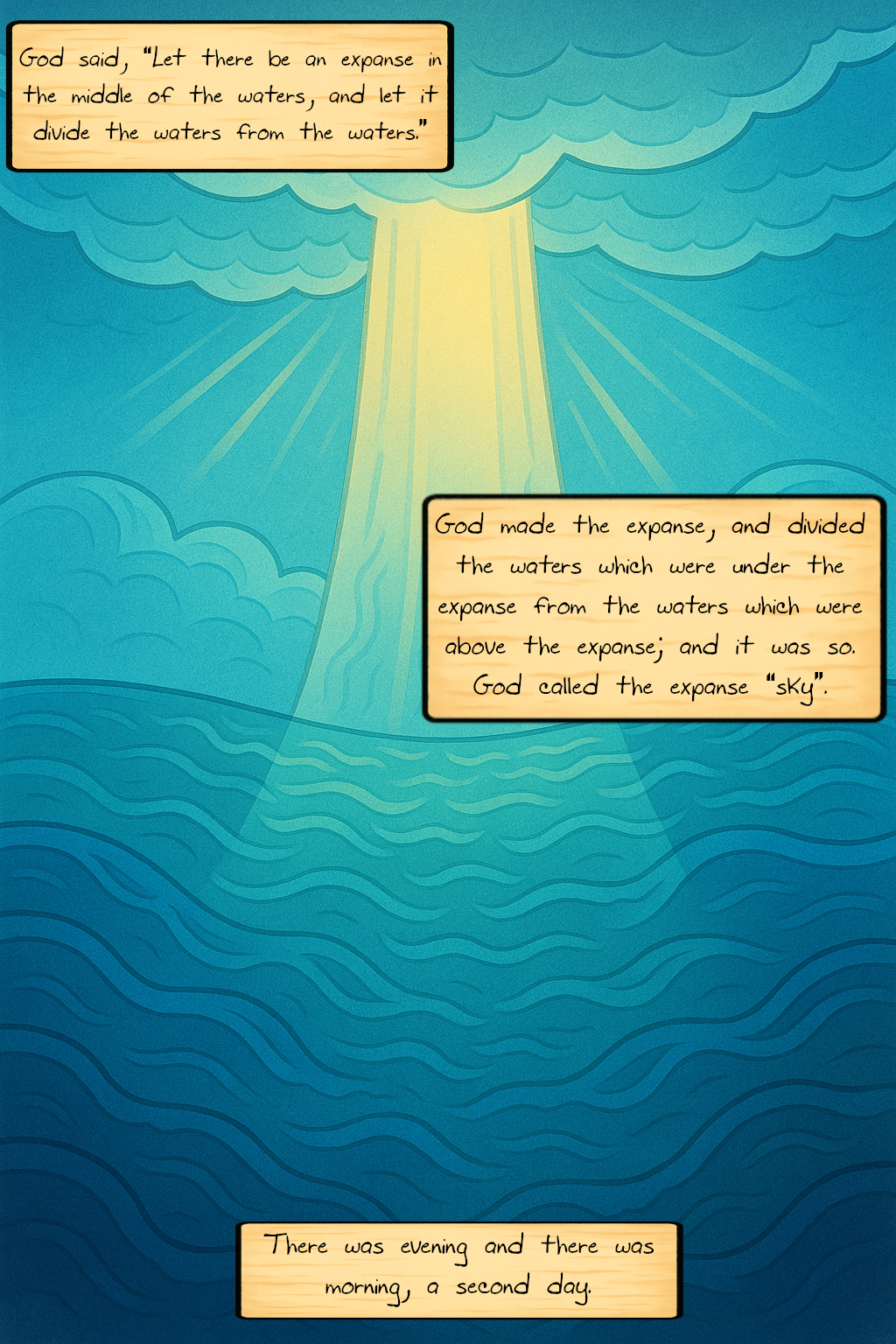 GENESIS CHATPER 1 VERSES 1 - 2 WEB COMIC