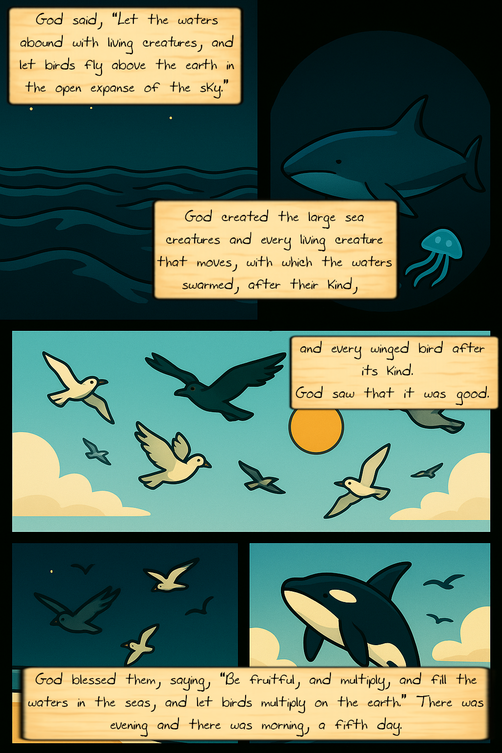 GENESIS CHATPER 1 VERSES 1 - 2 WEB COMIC