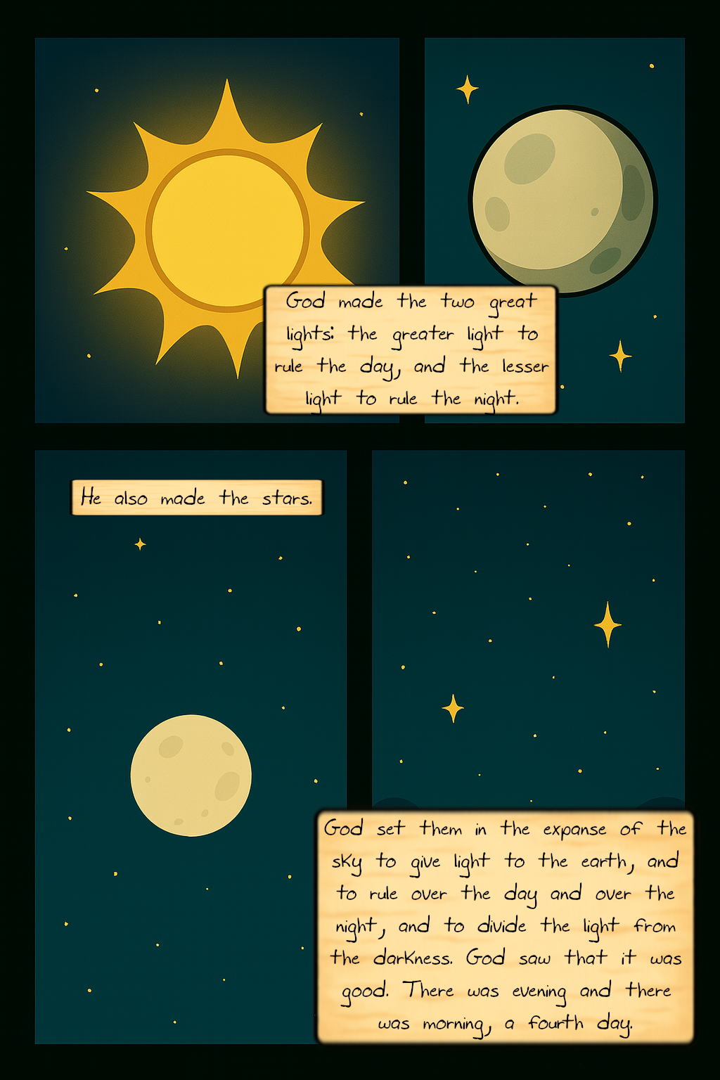 GENESIS CHATPER 1 VERSES 1 - 2 WEB COMIC