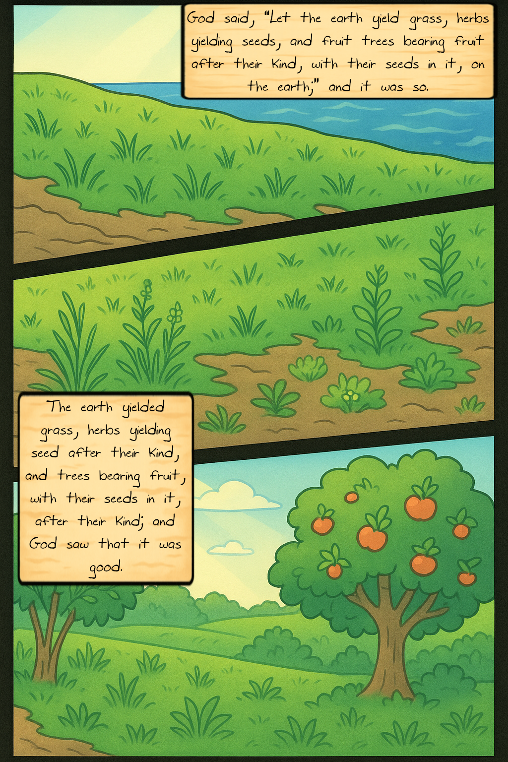 GENESIS CHATPER 1 VERSES 1 - 2 WEB COMIC