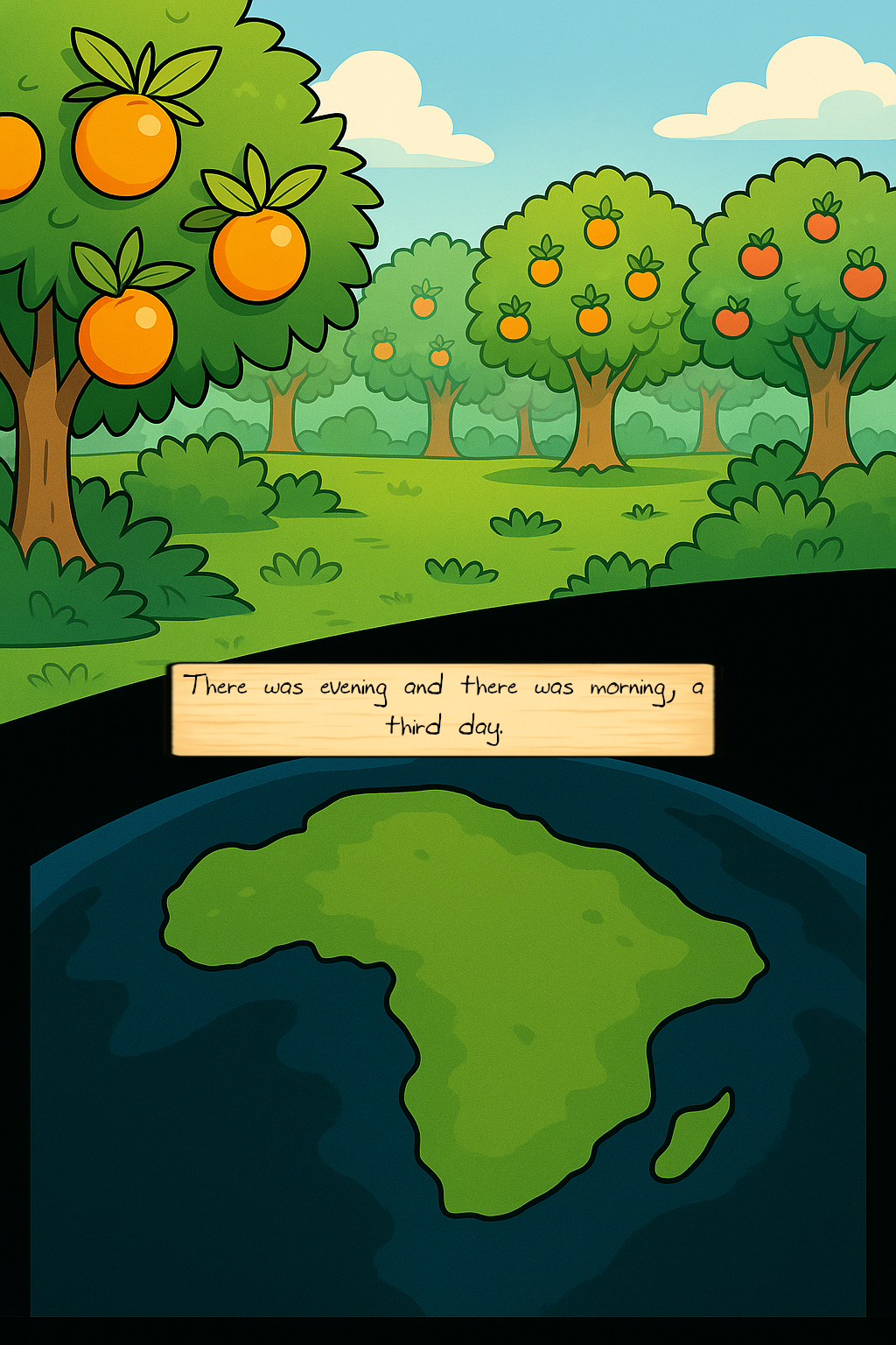 GENESIS CHATPER 1 VERSES 1 - 2 WEB COMIC