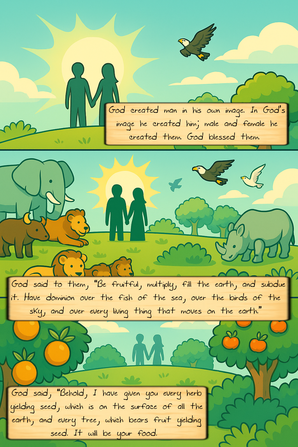 GENESIS CHATPER 1 VERSES 1 - 2 WEB COMIC