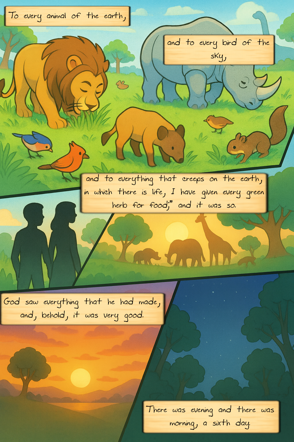 GENESIS CHATPER 1 VERSES 1 - 2 WEB COMIC